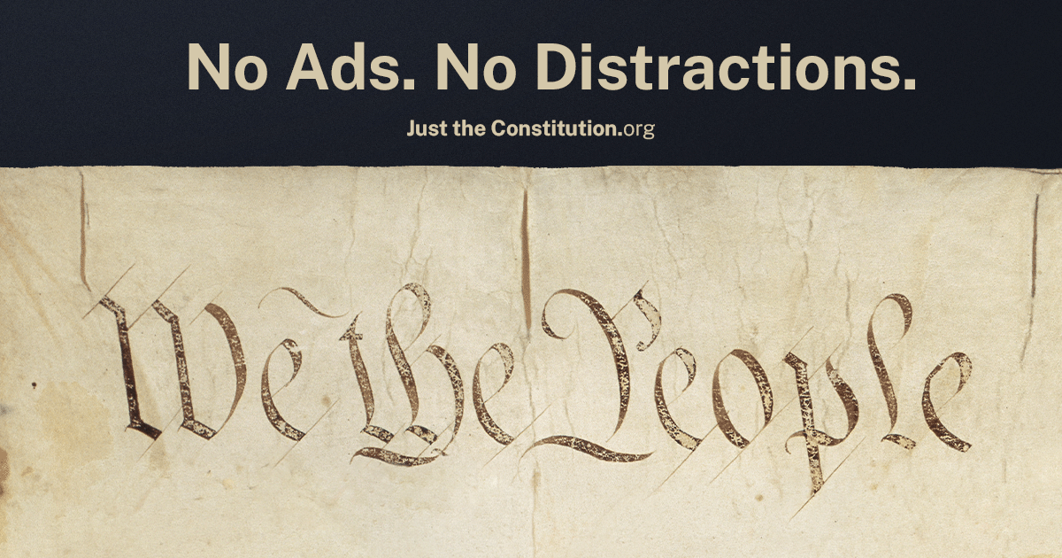 Just the Constitution — parchment plate from the National Archives